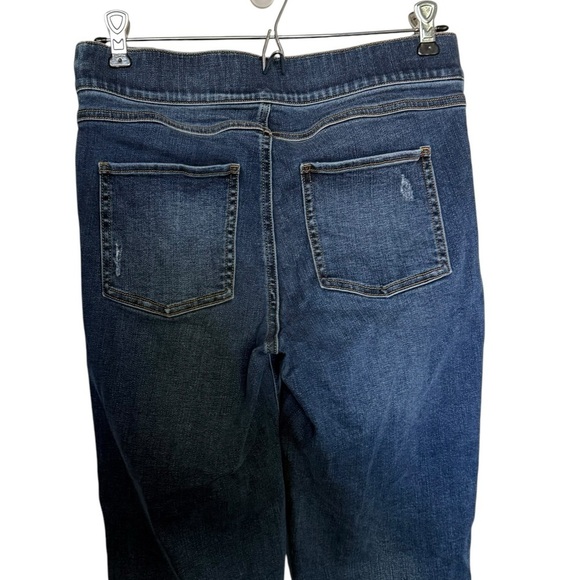 Spanx Pull Distressed Ankle skinny jeans medium wash - Picture 7 of 9